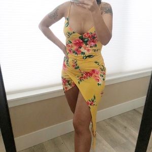 HELLO MISS Asymmetrical Floral Dress